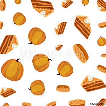 fresh pumpkin and delicious pie pattern