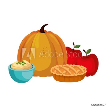 fresh pumpkin with apple and delicious pie
