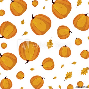 fresh pumpkins pattern background