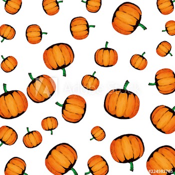 fresh pumpkins vegetables pattern