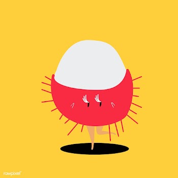 Fresh rambutan cartoon character vector | Free stock vector - 538728