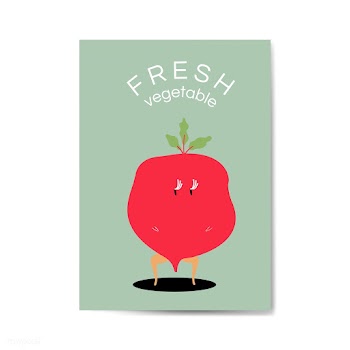 Fresh red radish cartoon character vector | Free stock vector - 538732