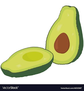 fresh ripe avocado pieces