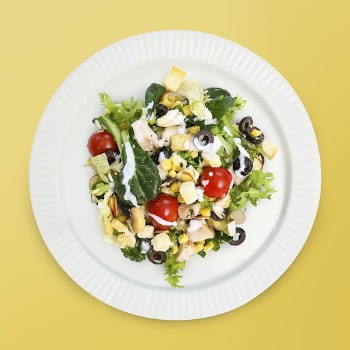 Fresh salad on a plate, | Free PSD - rawpixel