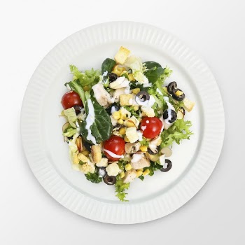Fresh salad on a plate, | Free PSD - rawpixel