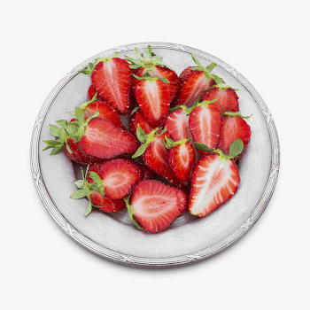 Fresh strawberries, collage element psd | Free PSD - rawpixel
