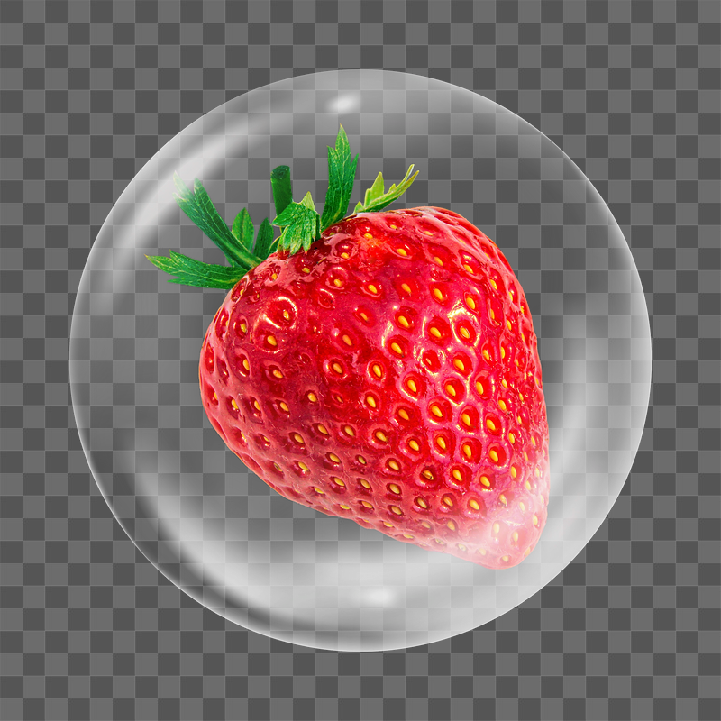 Fresh strawberry png sticker, bubble | Free PNG - rawpixel