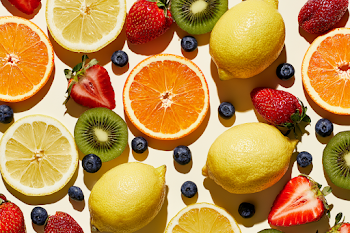 Fresh Summer Fruit Flat Lay