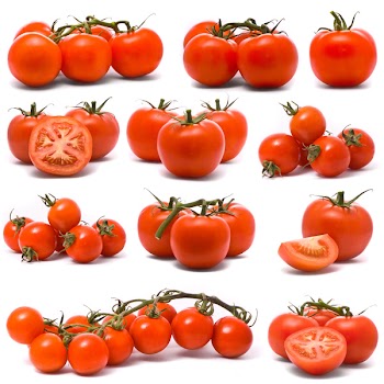 Fresh tomatoes set.