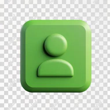 Fresh User Icon with Matte Green Finish