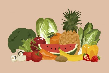 Fresh vegetables and fruits realistic | Free Photo Illustration - rawpixel