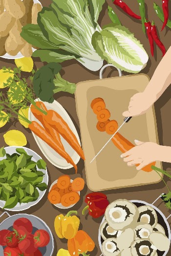Fresh vegetables background, vegan cooking, | Free Photo Illustration - rawpixel