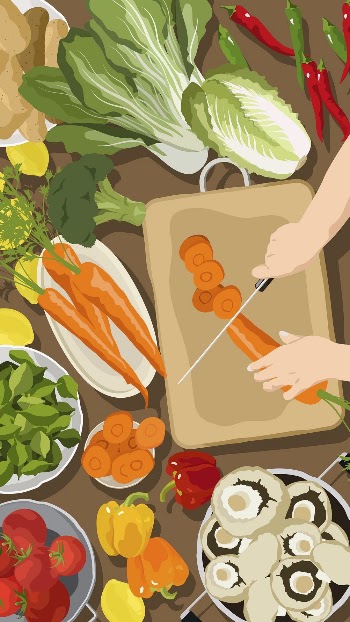 Fresh vegetables phone wallpaper, vegan | Free Photo Illustration - rawpixel