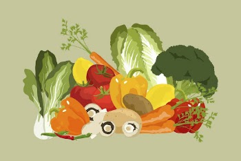 Fresh vegetables realistic illustration, healthy | Free Photo Illustration - rawpixel