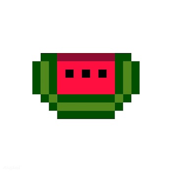 Fresh watermelon pixelated fruit graphic | Free stock vector - 424977