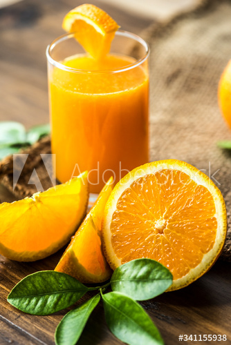 Freshly squeezed organic orange juice