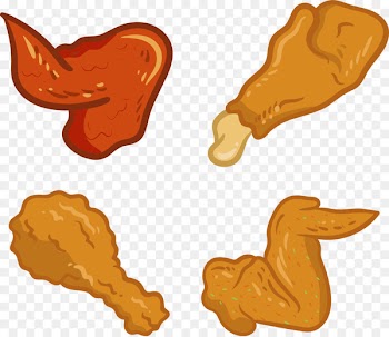 Fried chicken Buffalo wing French fries Food - Cartoon hand painted fried chicken wings 