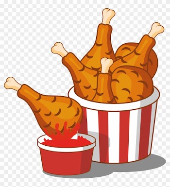 Fried Chicken Hamburger Chocolate Cake Junk Food Buffalo - Fast Food Cartoon Png