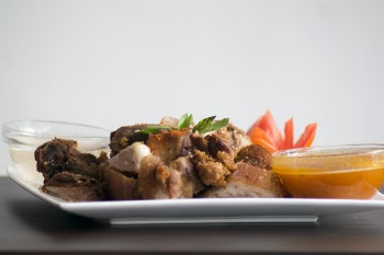 Fried Chicken Serving on White Ceramic Plate