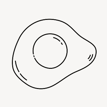 Fried egg doodle clipart, cute | Free PSD Illustration - rawpixel