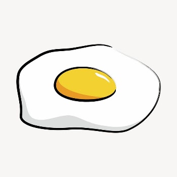 Fried egg sticker, food illustration | Free PSD - rawpixel