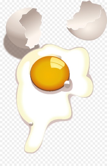 Fried egg Yolk - Vector broken egg 