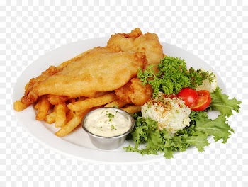Fried fish Fried chicken Fried egg Fish fry Clip art - Chicken salad with fries 