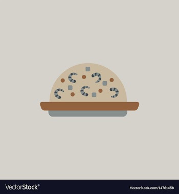 Fried rice with shrimp vector image