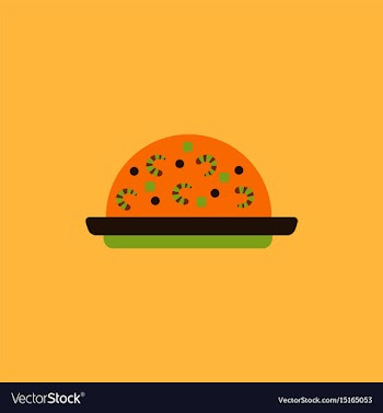 Fried rice with shrimp vector image