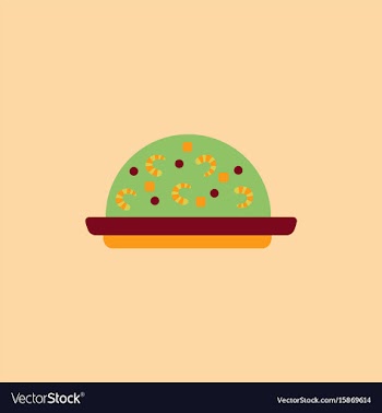 Fried rice with shrimp vector image