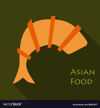 Fried shrimp icon cartoon of fried shrimp icon vector image