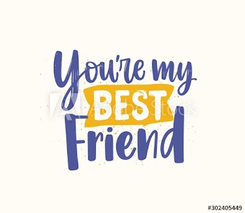 Friend day vector illustration lettering