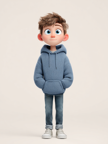 Friendly 3D Animated Film Character