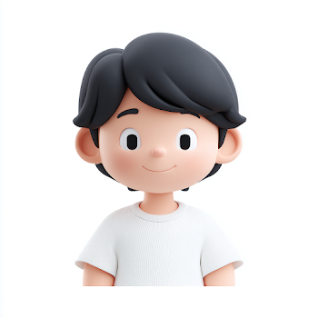 Friendly 3D Cartoon Child Icon