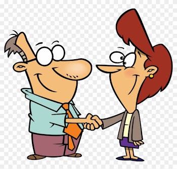 Friendly People Shaking Hands Clipart - Shaking Hands Cartoon Png