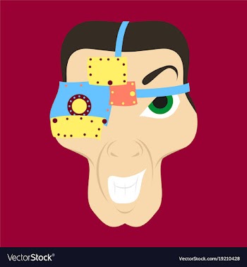 Friendly robot character with flat cartoon vector image
