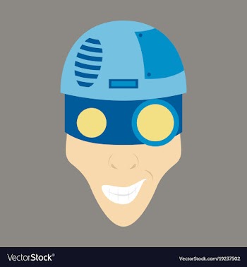 Friendly robot character with flat cartoon vector image