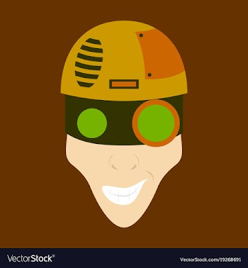 Friendly robot character with flat cartoon vector image