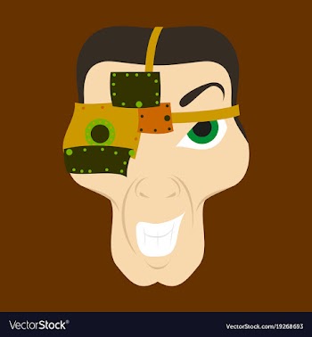 Friendly robot character with flat cartoon vector image