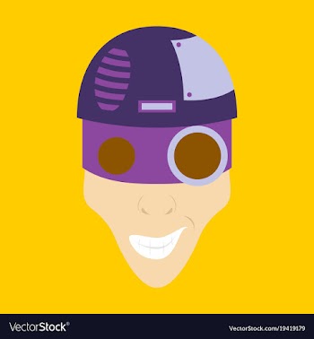 Friendly robot character with flat cartoon vector image