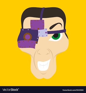 Friendly robot character with flat cartoon vector image