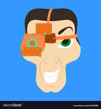 Friendly robot character with flat cartoon vector image