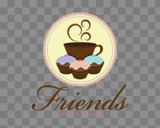 Friends coffee shop and cupcakes Designed by dalia | BrandCrowd