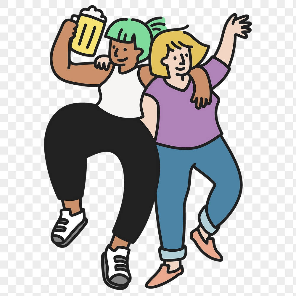 Friends partying png sticker, celebration | Free PNG Illustration - rawpixel