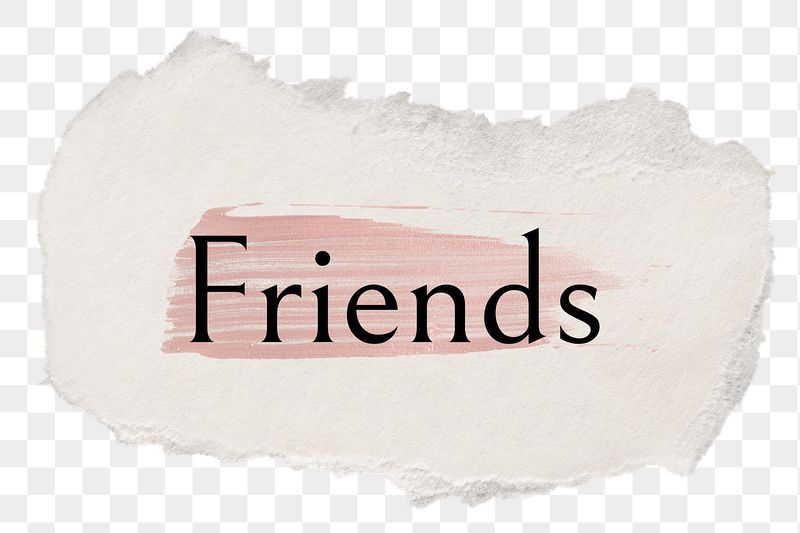 Friends png ripped paper word | Free PNG - rawpixel