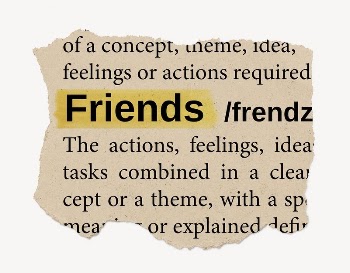 Friends ripped dictionary, editable word | Free PSD - rawpixel