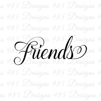 Friends Script Word SVG for Cricut and by 985 Graphic Designs on