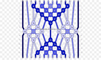 Friendship Bracelet, Bracelet, Knot, Line, Cobalt Blue PNG