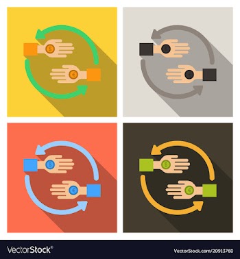 Friendship circle on color background hands vector image