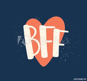 Friendship day color vector lettering